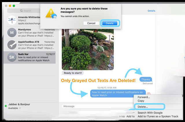 how to delete all message on mac
