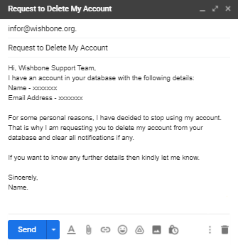 How to Delete Wishbone Account