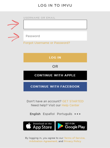 login in to your account on mobile