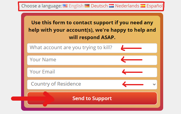 You can also delete your account by filling out all your details in the contact support form.